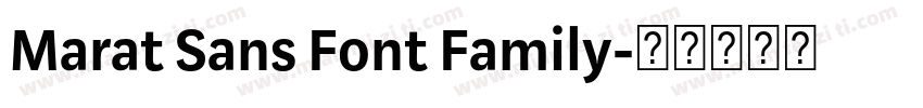 Marat Sans Font Family字体转换